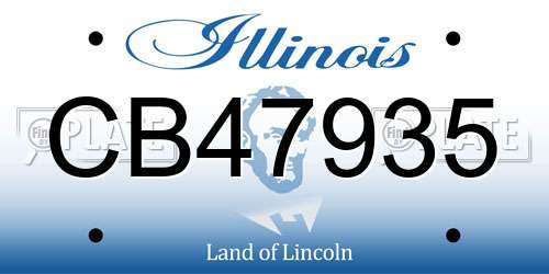 CB47935 Illinois License Plate
