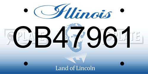 CB47961 Illinois License Plate