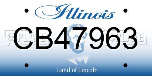 CB47963 Illinois License Plate