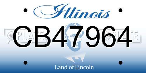 CB47964 Illinois License Plate