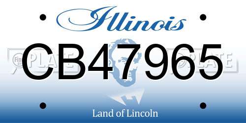 CB47965 Illinois License Plate