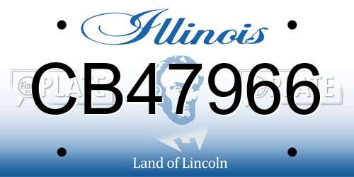 CB47966 Illinois License Plate