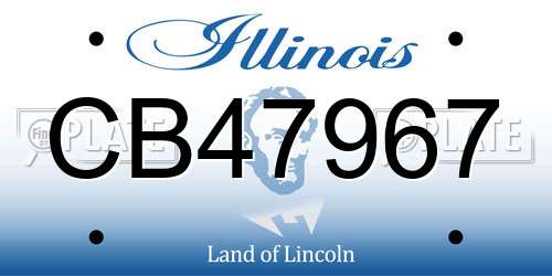 CB47967 Illinois License Plate