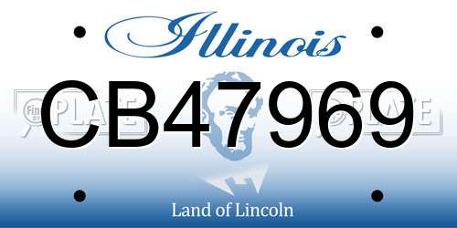 CB47969 Illinois License Plate