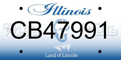 CB47991 Illinois License Plate