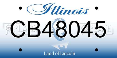CB48045 Illinois License Plate