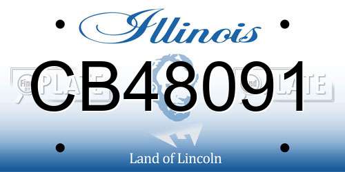 CB48091 Illinois License Plate