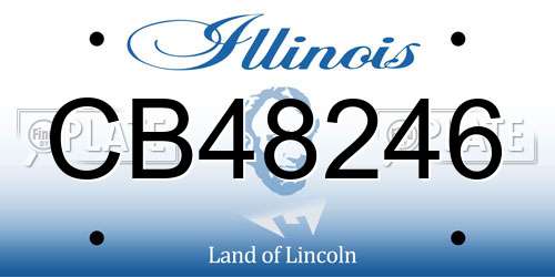 CB48246 Illinois License Plate