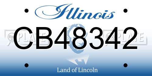 CB48342 Illinois License Plate
