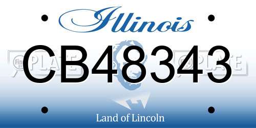 CB48343 Illinois License Plate