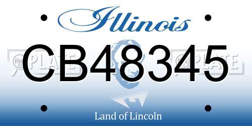 CB48345 Illinois License Plate