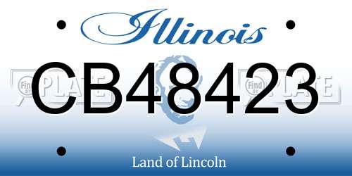 CB48423 Illinois License Plate