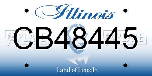 CB48445 Illinois License Plate