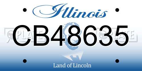 CB48635 Illinois License Plate