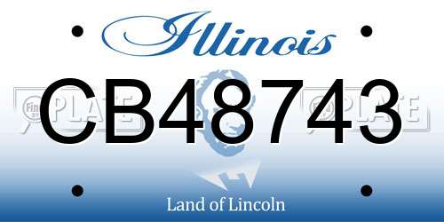 CB48743 Illinois License Plate