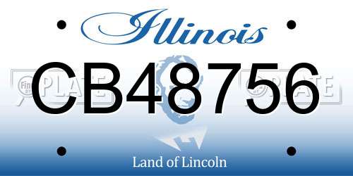 CB48756 Illinois License Plate