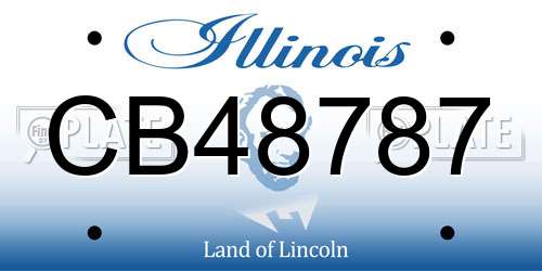 CB48787 Illinois License Plate