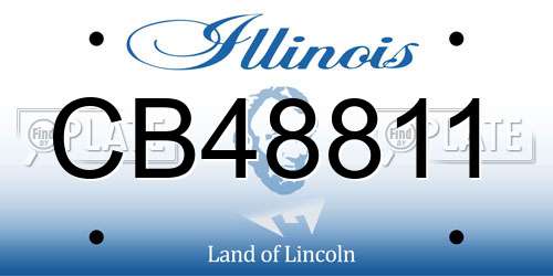 CB48811 Illinois License Plate