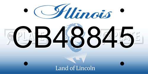 CB48845 Illinois License Plate