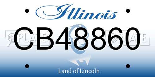 CB48860 Illinois License Plate