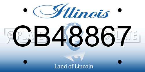 CB48867 Illinois License Plate