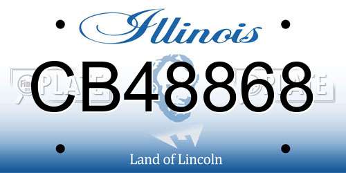 CB48868 Illinois License Plate