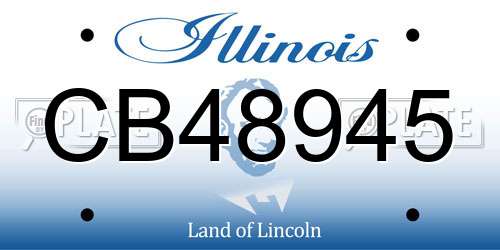 CB48945 Illinois License Plate