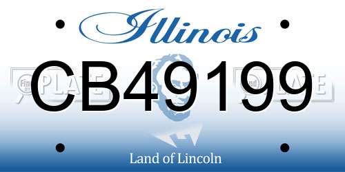 CB49199 Illinois License Plate