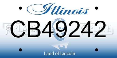 CB49242 Illinois License Plate