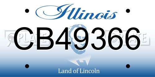 CB49366 Illinois License Plate