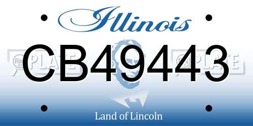 CB49443 Illinois License Plate
