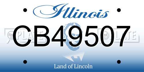 CB49507 Illinois License Plate