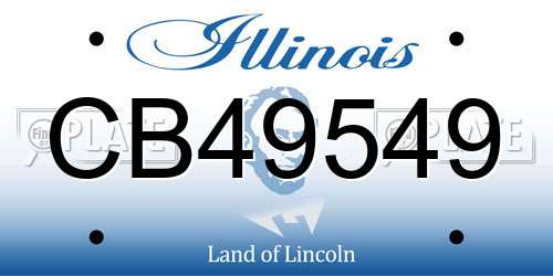 CB49549 Illinois License Plate