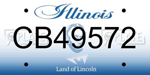 CB49572 Illinois License Plate