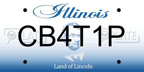 CB4T1P Illinois License Plate