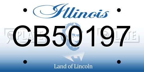CB50197 Illinois License Plate