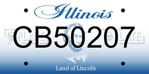 CB50207 Illinois License Plate