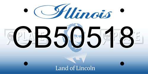 CB50518 Illinois License Plate