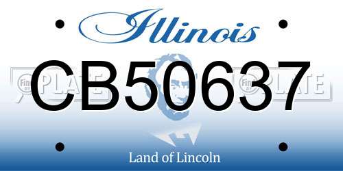 CB50637 Illinois License Plate