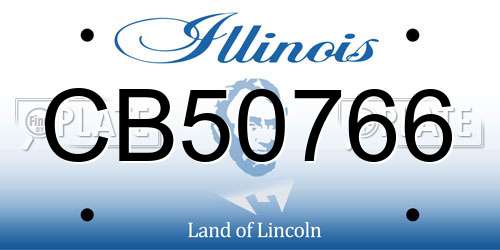 CB50766 Illinois License Plate