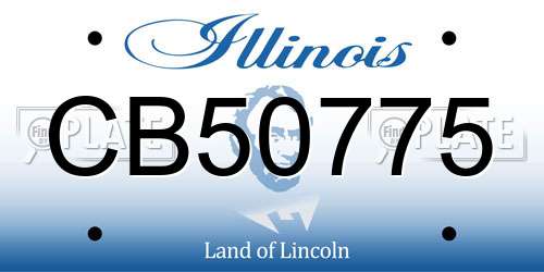 CB50775 Illinois License Plate