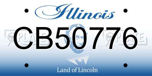 CB50776 Illinois License Plate