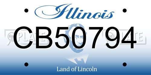 CB50794 Illinois License Plate