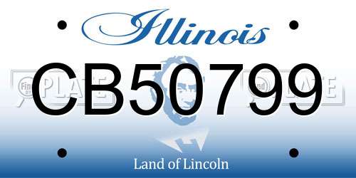 CB50799 Illinois License Plate