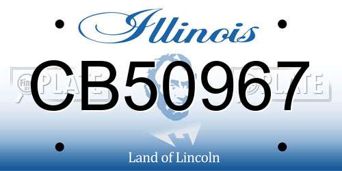CB50967 Illinois License Plate