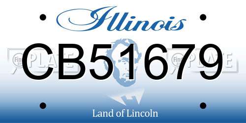 CB51679 Illinois License Plate