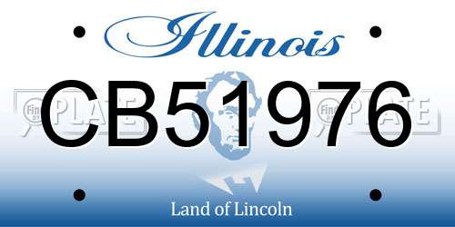 CB51976 Illinois License Plate