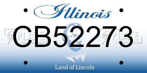 CB52273 Illinois License Plate