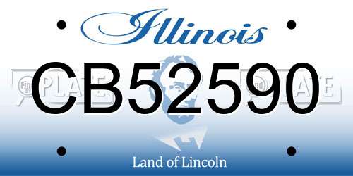 CB52590 Illinois License Plate