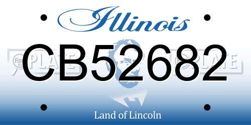 CB52682 Illinois License Plate